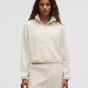 Lululemon Brushed Softstreme Half Zip - Bone